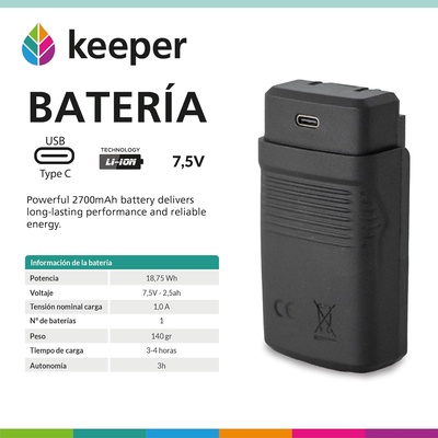 Tijera Poda Bateria Keeper KP25 